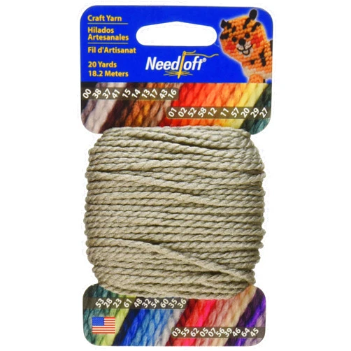 Cottage Mills Needloft Craft Yarn, 20-Yard, Gray