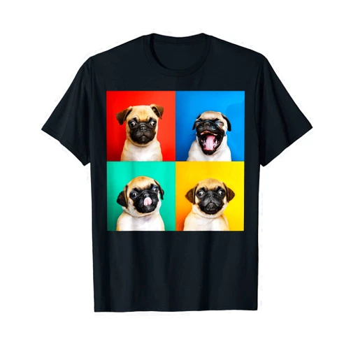 Pug Designs & Ideas for Pug Dog Owners Pug Puppy Portrait Photos Carlino for Dog Lovers T-Shirt