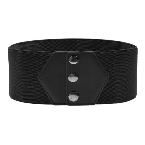 GRACE KARIN Women's Snap-Button Corset Belt Wide Elastic Belts for Dress Stretchy Waistband