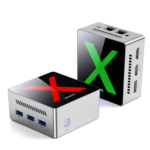 AIOEXPC Mini PC Windows 11 Pro: 12GB LPDDR5 RAM 256GB SSD, Mini Computers with Alder Lake N95 CPU (up to 3.4GHz), Mini Desktop Computer Support Dual LAN/4K Triple Display/USB-C/USB3.2/WiFi 5/BT 4.2