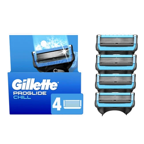 Gillette ProGlide Chill Razor Refills for Men, 4 Blade Refills