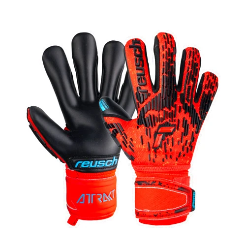 Reusch Attrakt Freegel Gold Finger Support Junior Goalkeeper Gloves