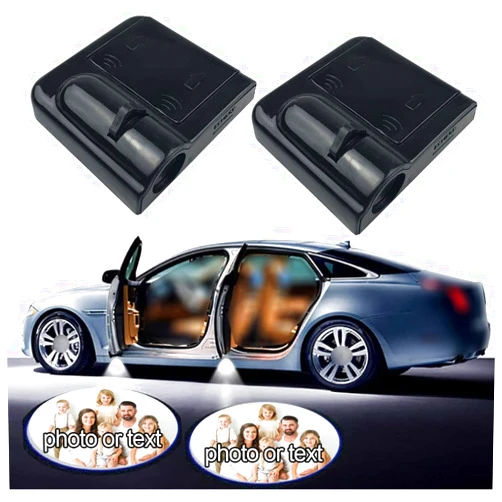 Fangfei 2x Custom Logo LED Projector Car Door Step Courtesy Welcome Lights