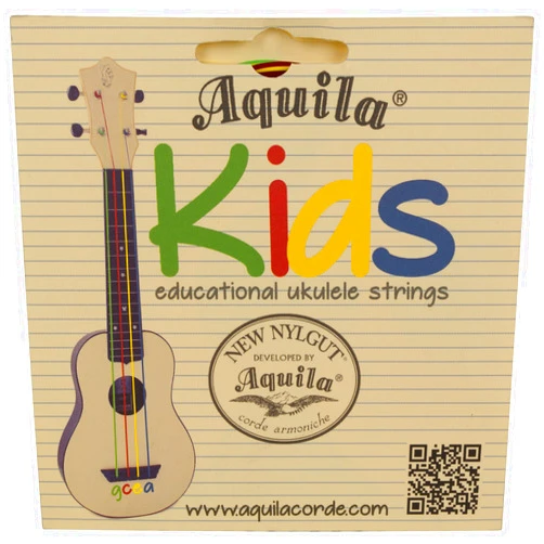Aquila New Nylgut AQ-138 Kids Soprano Ukulele Strings – High G & GCEA – Set of 4