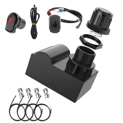 BBQration Grill Igniters for Charbroil Ignitor Replacement Kit, 4-Outlets Electronic Ignition Module with Wires G511-0055-W1 and 2 Push Buttons Igniter for Charbroil Surefire Ignition Systems