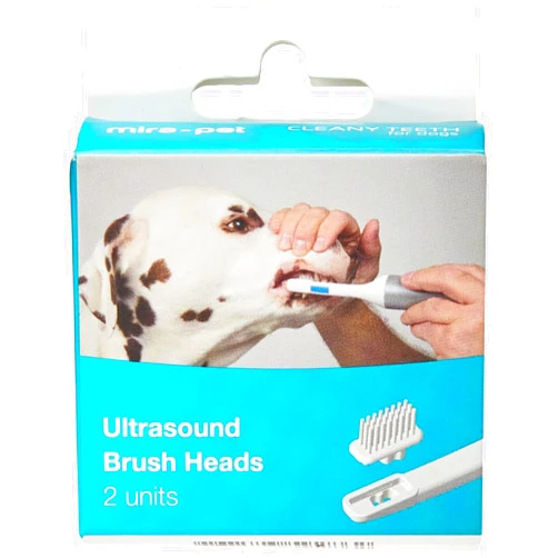 MIRA-TEETH Mira-Pet Single-Sided Brush Heads 4xPack