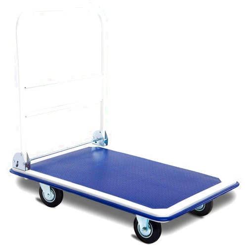 Giantex 5 660lbs Platform Cart Dolly Folding Foldable Moving Warehouse Push Hand Truck, Blue, 35.5inch x 24inch (Baseboard)