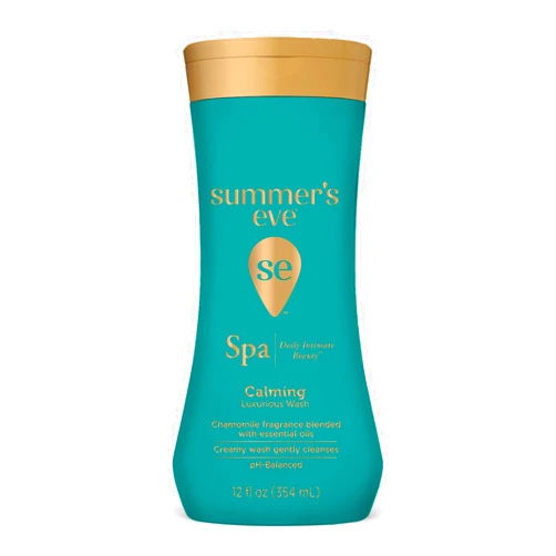 Summer's Eve Spa Daily Intimate Wash, Luxurious Cleansing All Over Feminine Body Wash, Calming Chamomile pH-Balanced Feminine Wash, 12oz Bottle