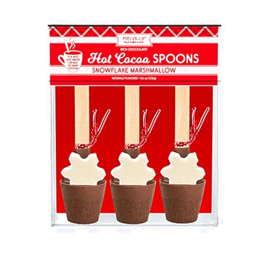 Melville Candy's Marshmallow Snowflake Hot Chocolate Spoons