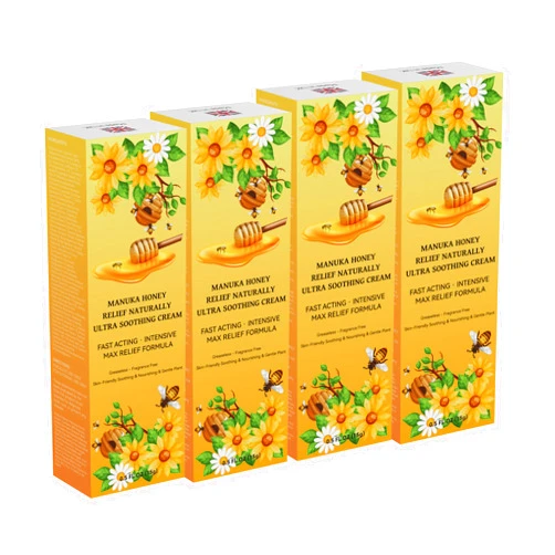YOEU NATURALS 4 PCS Manuka Honey Eczema Balm - Maximum Soothing Tinea Versicolor, Psoriasis, Rash, Jock Itch, Stubborn Ringworm, Itchy, Dry Skin - Body, Leg, Belly, Armpit, Foot, Hand, Arms Skin for Kids & Adult