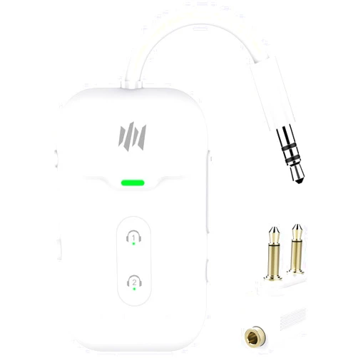 Beeitzie Bluetooth 5.4 Transmitter Receiver,2-in-1 Bluetooth Adapter for Airplane,Bluetooth Transmitter for TV,Gym, Up to 2 AirPods/Headphones,Wireless Audio Adapter with aptX LL for Travel & Home/Car Stereo