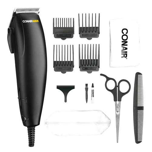 ConairMAN Dual Voltage, Hair Clippers for Men, 12-piece Hair Clipper, Great for Travel