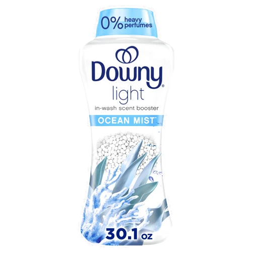 Downy Light Laundry Scent Booster Beads for Washer, Ocean Mist Scent, 30.1 oz, with No Heavy Perfumes