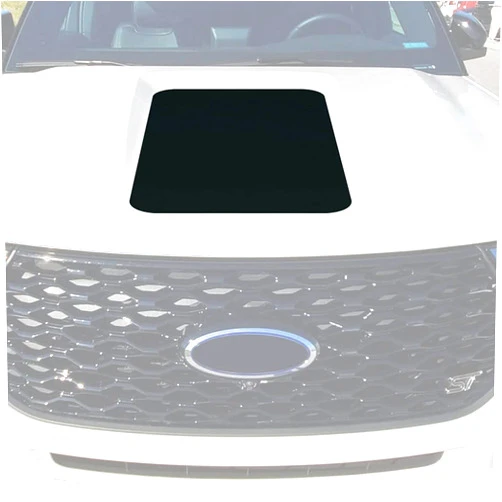 BocaDecals Hood Blackout Graphic Decal Accessory Compatible with and Fits 2020-2024 Ford Explorer (Matte Black)