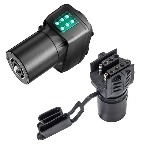 Oyviny 7 Way Blade to 12V Power Adapter with LED Circuit Tester and 7 Pin to 4 &5 Way Flat Trailer Adapter