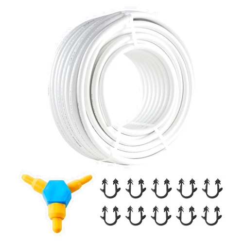 VEVOR PEX-AL-PEX Tube, 164 ft, 0.79'' Diameter Aluminum-Plastic Composite Pipe Oxygen Barrier Radiant Floor PEX Pipe, 0.08'' Thickness Radiant Heat Floor Plumbing Inner Aluminum Layer PEX Tubing Pipe