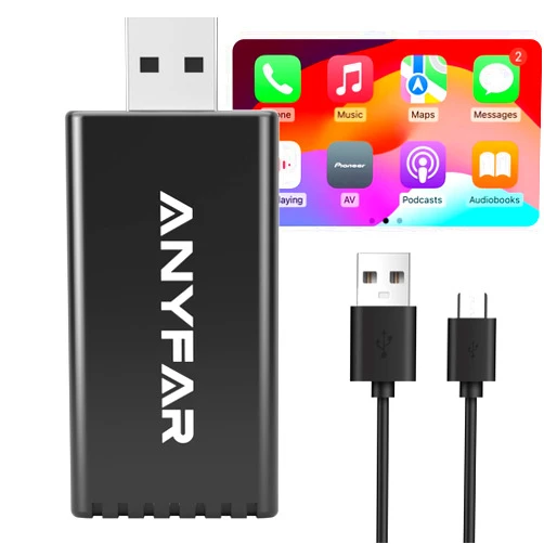 ANYFAR Wireless CarPlay Adapter for iPhone, Only for 2016+ Cars with Factory Wired CarPlay, Dual-core 5G Chip (Upgraded), Auto-Connect in Seconds, 5.8Ghz WiFi No Lag, A4 Car Play Wireless Dongle