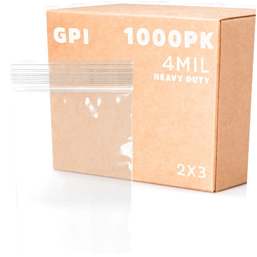 GPI CLEAR PLASTIC REUSABLE ZIP BAGS - Bulk GPI Case Of 1000 2
