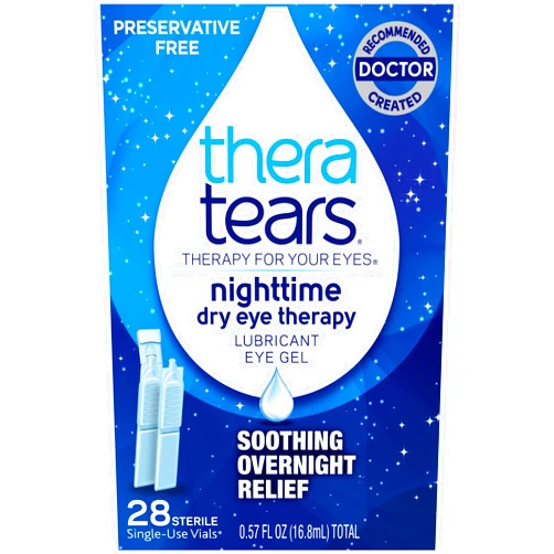 PIDOTI Thera Tears Nighttime Dry Eye Therapy, 28 Sterile Vials Per Pack
