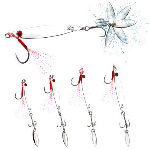 Ghanneey Fishing Spoons Fishing Lures Fishing Metal Jigs Spoon Spinner Baits for Trout Salmon Bass Crappie Pike Saltwater and Freshwater