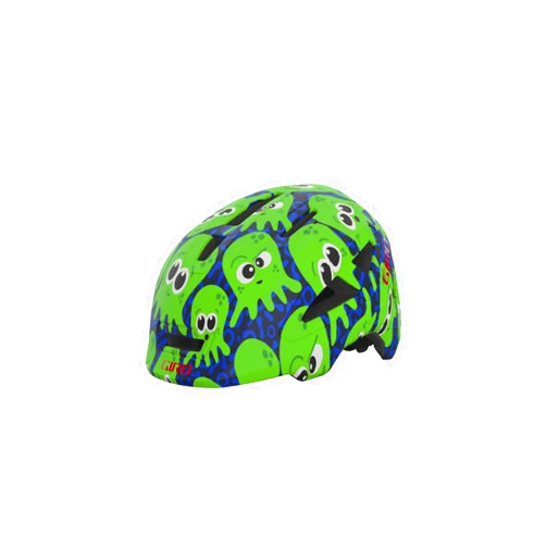 Giro Scamp II Cycling Helmet - Youth Matte Midnight/Bright Green Inke Small