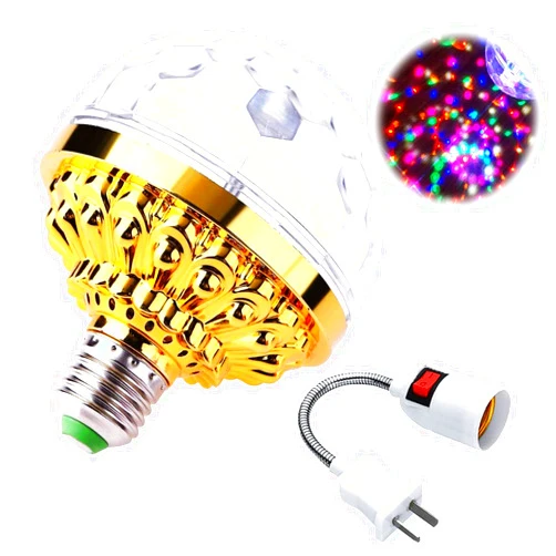 ROAESTKE Colorful Rotating Magic Ball Party Lights Disco Ball Magic Ball Stage Light with Sockets Stage Decor Lights for Home Dance Christmas Party