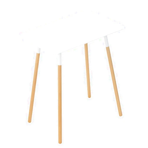 YAMAZAKI home Plain Rectangular Side Table White