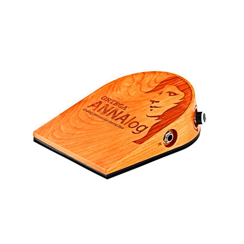 Ortega Guitars Analog Singer-Songwriter Stomp Box with Built-in Passive Piezo for Kick Sound, Natural (ANNALOG)