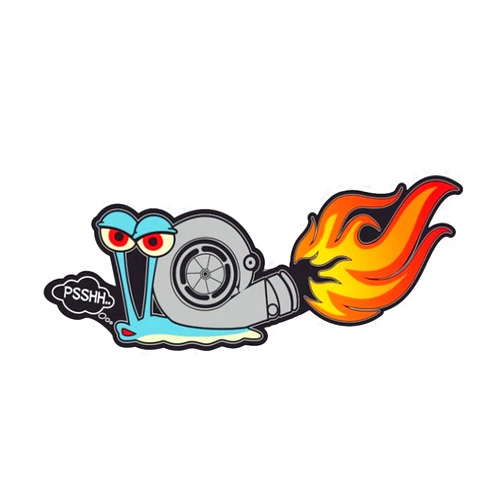 Kaxenig Creative Car Stickers, Funny Snail Car Stickers Waterproof Motocross PSSHH Cute Snails Safety Dive Sticker, Car Decor for SUV Truck