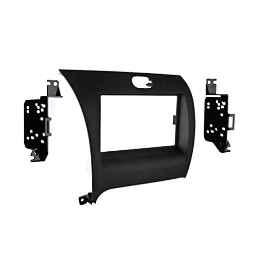 Carxtc Double Din Install Car Stereo Dash Kit for a Aftermarket Radio Fits 2014-2016 Kia Forte, Forte 5, Forte Koup Trim Bezel is Painted Matte Black