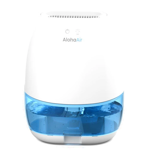 AlohaAir Dehumidifiers for Home, 34 oz Small Dehumidifier for Room, Quiet Dehumidifiers for Bathroom, Bedroom, RV, Closet with Auto Shut Off, 7 Colors Night Light