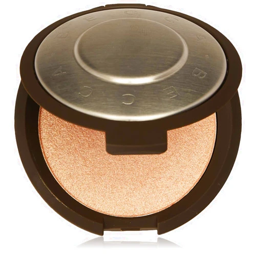 BECCA Shimmering Skin Perfector Pressed Highlighter, Champagne Pop for Women, Soft Gold with Peachy-Pink Pearl, 0.28 Oz