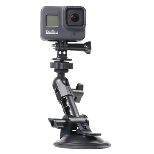 SUREWO Suction Cup Camera Car Mount with Tripod Adaptor for GoPro Hero 12 11 10 9 8 7 6 5, Compatible with Smartphones