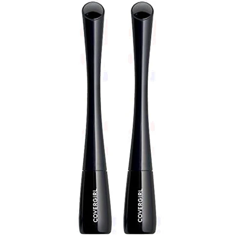 COVERGIRL Get In Line Liquid Eyeliner, Black Crystal, Long Lasting, 0.08 Ounces, Feather-Fine Tip, Contour-Grip Handle, Quick-Dry Liquid Eyeliner, Removes Easily (Pack of 2)