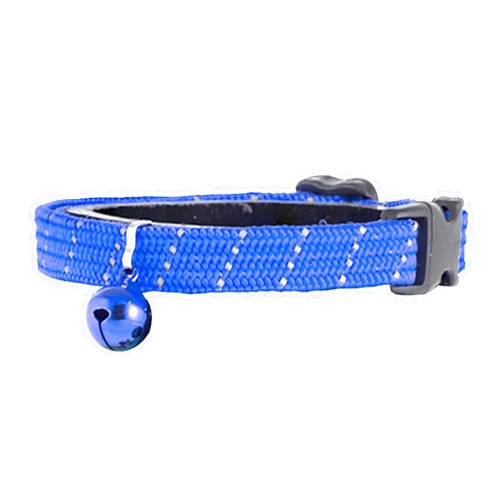 BirdsBeSafe® Break Away Cat Collar with Bell, Reflective Thread for Night Visibility, Comfortable Elastic Stretch Cat Collar to Protect Cat from Getting Stuck in The Garden.