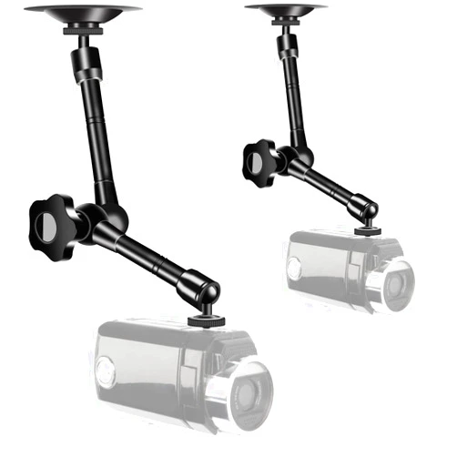 UYODM 2 Pack Articulating Magic Arm Wall Mount Holder Stand Compatible with CCTV POV Camcorders Cameras, LED Light, Video Lamp,DSLR,Flash,Digital Camera,Security Cameras