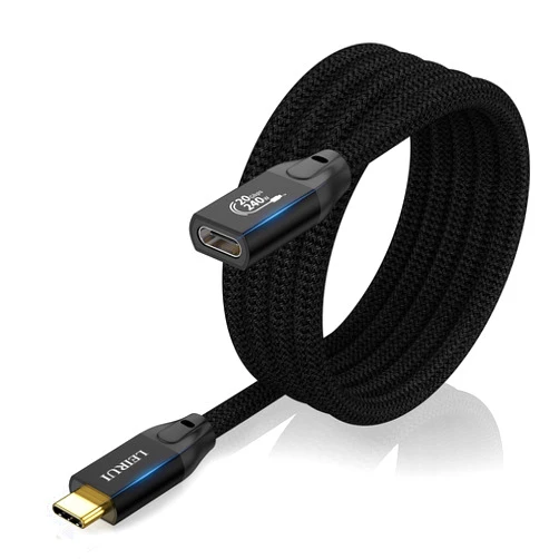 LEIRUI USB C to USB C Extension Cable 20Gbps USB C 3.2 Extender Nylon Type C Male to Female Extension Cable Data Transfer 4K@60Hz Video Monitor 240W PD Fast Charing for USB-C Hub Laptop Tablet