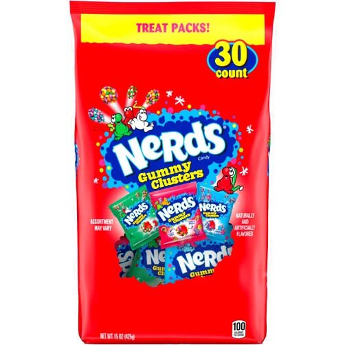 Nerds Gummy Clusters Holiday Assorted Treat Pack, 15 oz, 30 Count