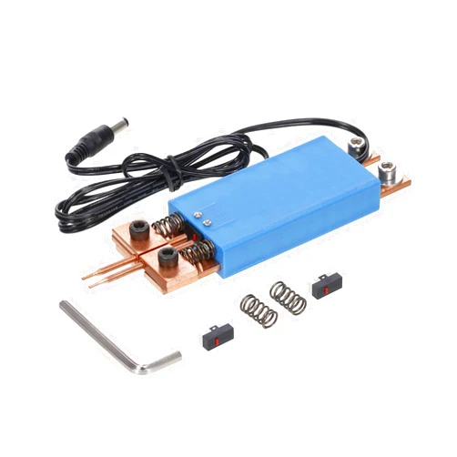 Shkalacar Integrated Type Spot Welding Pen, Automatic Trigger Weld Machine Accessory for 18650 Battery,Blue DIY Battery Spot Welder Pen