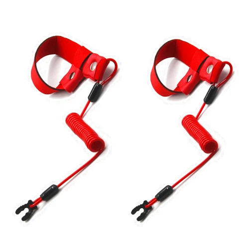 ZOOKOTO 2 Pcs Start Stop Kill Safety Lanyard Fits Handlebar Switch Key Floating Emergency Flameout Rope Outboard Engine Ignition Emergency Kill Stop Switch Safety Tether Lanyard Fit for Honda