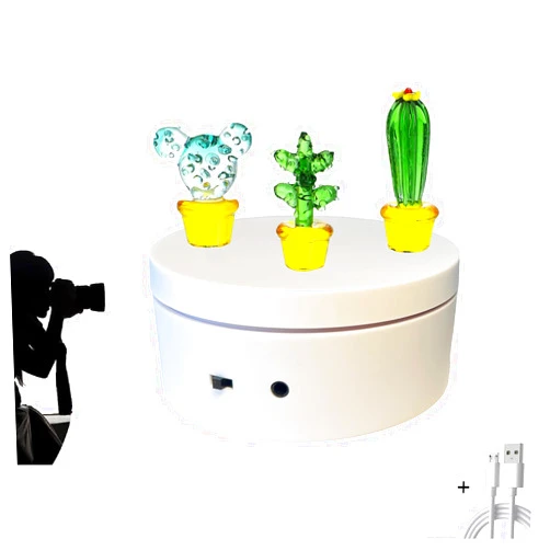 Yvonnecy Rotating Display Stand, Turntable for Product Photography, Epoxy Tumbler Crafting, and Showcase, 5in Platform, 11lbs Capacity (Rotating Display Stand)