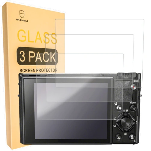 Mr.Shield [3-Pack] Screen Protector For Sony RX100 VII Digital Camera DSC-RX100M7 [Tempered Glass] [Japan Glass with 9H Hardness] Screen Protector