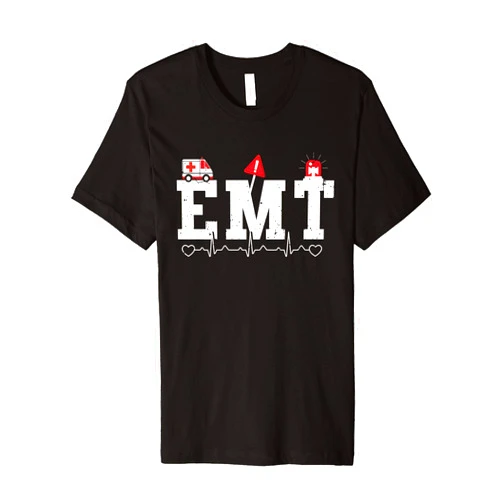 SHIRTSIDE Emergency Medical Technician Emergency Medical Technician EMT EMS First Responder Gift Premium T-Shirt