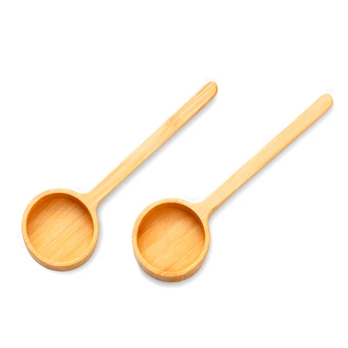 FLYPOKER Wooden Coffee Scoop Measuring Scoop for Spices and Glass Jars with Bamboo Lids