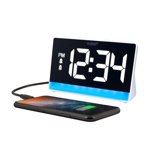 La Crosse Technology 617-149 Digital Alarm Clock with Color Changing Glow Light