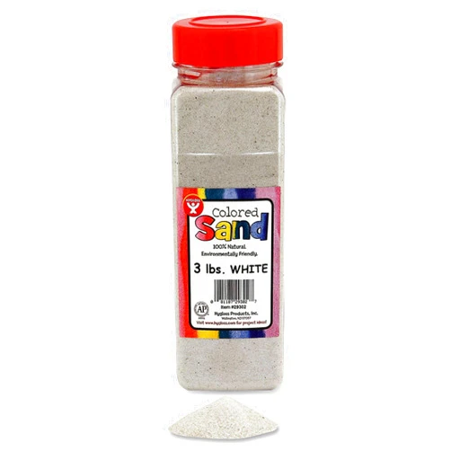 Hygloss Colored Craft Sand, 3-Pound, White