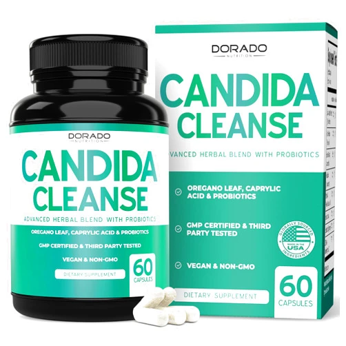 DORADO NUTRITION Candida Cleanse Detox (60 Count) Advanced 11 in 1 Candida Overgrowth Treatment Formula - Perfect Candida Cleanse for Women & Men with Candida Killer Complex - Third Party Tested, Vegan & USA Made