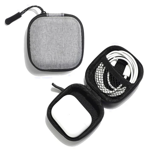 Futanwei for daomim T730D Wireless Earbuds Case daomim Bluetooth Headphones T730D Case - Carrying Headphone Case - EVA Earbuds Case - Full Body Rugged Case - Small Storage Bag with Mesh Pocket, Grey