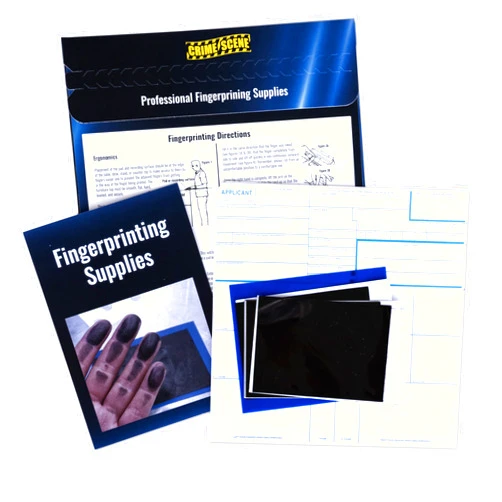 Crime Scene FD-258 Fingerprint Kit: Five Cards, Ink and Directions for use (Full)