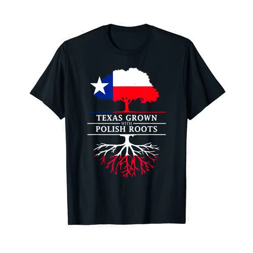 Family Heritage Gifts Texas Grown with Polish Roots - Poland T-Shirt